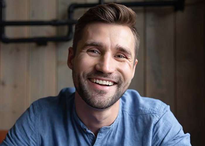 Man with a smiling face